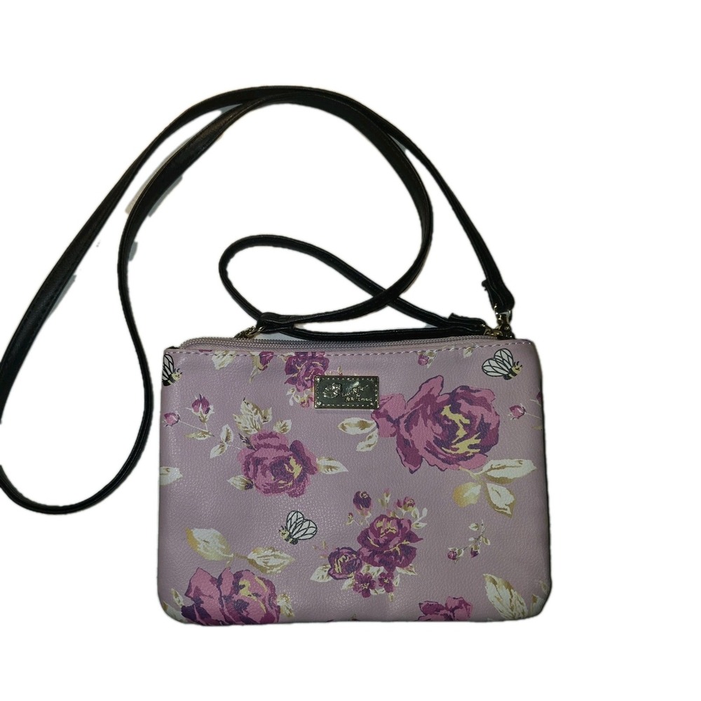Luv Betsey By Betsey Johnson Floral Crossbody Wristlet Purse Whimsical